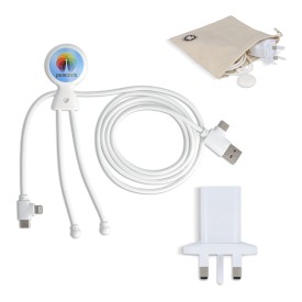2090 - Xoopar Mr. Bio Long 60W Oplaadkabel + UK Plug Adapter
