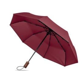 21" auto paraplu houten greep-Bordeauxrood