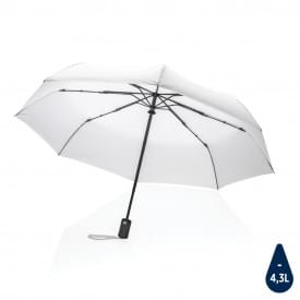 21" Impact AWARE™ RPET 190T auto open/dicht paraplu-Wit