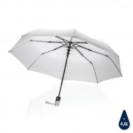 21" Impact AWARE™ RPET 190T mini auto open paraplu-Wit