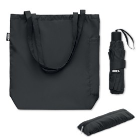 21 inch RPET paraplu set-Zwart