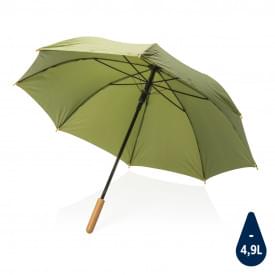 23" Impact AWARE™ RPET 190T auto open bamboe paraplu-Groen