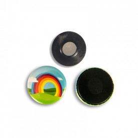 Button met kledingmagneet 25 mm-Zilver, #c4c4c4-1 kleur