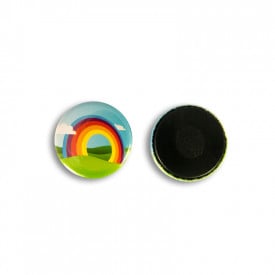 Button met magneet 25 mm-Zwart, #000000-1 kleur