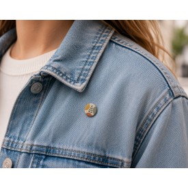 25mm matte button met speld-Zilver