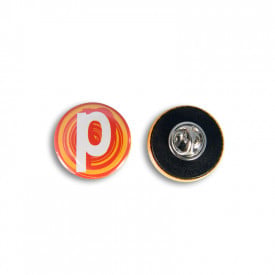 Pin & clutch button 25 mm-Zilver, #c4c4c4-1 kleur
