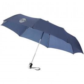 215" 3-Section automatische paraplu-Navy-zonder opdruk