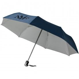 215" 3-Section automatische paraplu-Navy,Zilver