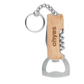 3-in-1 bamboe zakgereedschap - bamboe etui - sleutelhanger