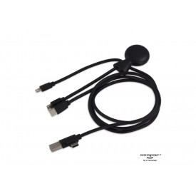 3199 | Xoopar Mr Bio Powerbank and cable pack 7.000mAh-Zwart