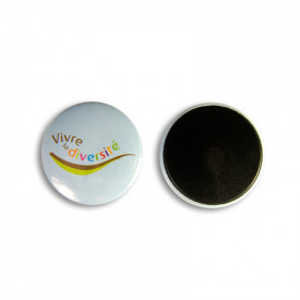 Button met magneet 31 mm-Zwart, #000000-1 kleur