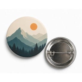 Matte button met speld - 31 mm