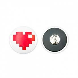 Pin & clutch button 31 mm-Zilver, #c4c4c4-1 kleur