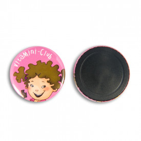 Button met magneet 37 mm-Zwart, #000000-1 kleur