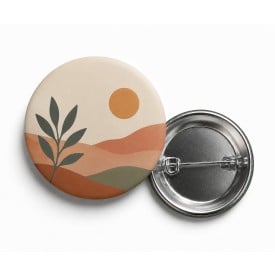 Matte button met speld - 37 mm
