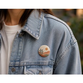 37mm matte button-Zilver