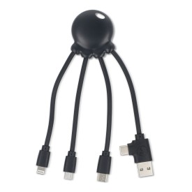 4009| Xoopar Eco Octopus Oplaadkabel Ocean Bound Plastic-Zwart