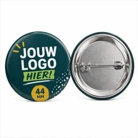 44mm button met speld-Zilver