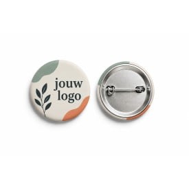 Matte button met speld - 44 mm - luxe uitstraling