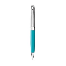 Caran d'Ache Leman Rhodium balpen - metaal - blauwe inkt