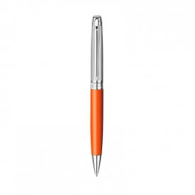 Caran d'Ache Leman Rhodium Balpen-Lasergravure-Safraan, #f65b16
