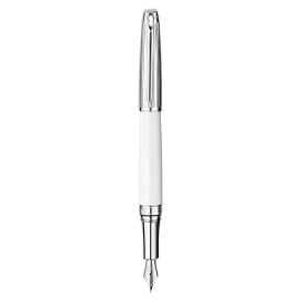 Caran d'Ache Leman Rhodium vulpen - metaal - blauwe inkt