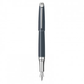 Caran d'Ache Leman Rhodium Vulpen-Lasergravure-Grijs Grafiet, #3f4852