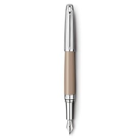 Caran d'Ache Leman Rhodium vulpen - metaal - blauwe inkt