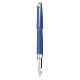 Caran d'Ache Leman Rhodium vulpen - metaal - blauwe inkt