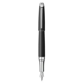 Caran d'Ache Leman Rhodium vulpen - metaal - blauwe inkt