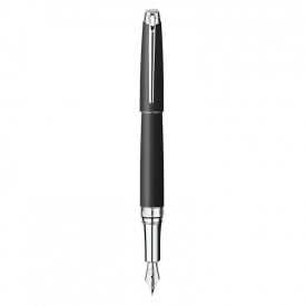 Caran d'Ache Leman Rhodium Vulpen-Lasergravure-Mat Zwart, #202427
