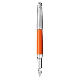 Caran d'Ache Leman Rhodium vulpen - metaal - blauwe inkt