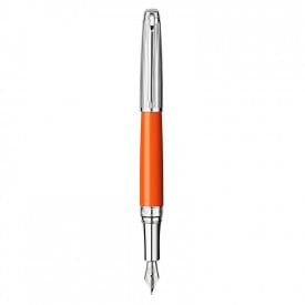 Caran d'Ache Leman Rhodium Vulpen-Lasergravure-Safraan, #f65b16
