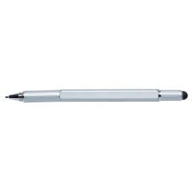 5 in 1 toolpen - metaal - blauwe inkt - 5 functies