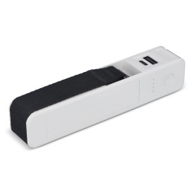 5-in-1 Travel Powerbank 2600 mAh - Bagageweegschaal - Zaklamp - Liniaal - Thermometer-Wit