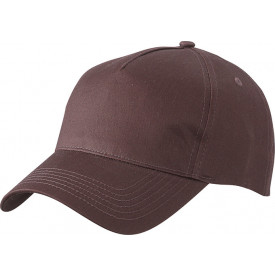 5 Panel Cap-Donkerbruin