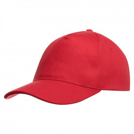 5 panel cap verstevigde voorkant-Rood