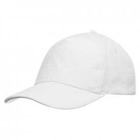 5 panel cap verstevigde voorkant-Wit