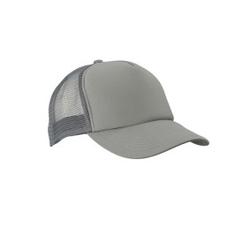 5 panel mesh cap - polyester - zweetband - click en snap sluiting