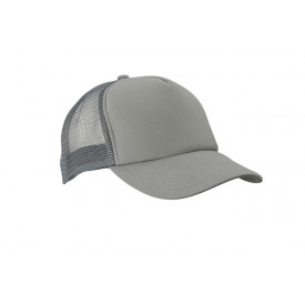 5 Panel Polyester Mesh Cap-Donkergrijs