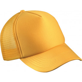 5 Panel Polyester Mesh Cap-Goudgeel