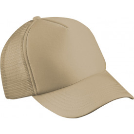 5 Panel Polyester Mesh Cap-Khaki