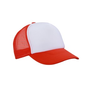 5 panel mesh cap - polyester - zweetband - click en snap sluiting
