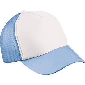 5 panel mesh cap - polyester - zweetband - click en snap sluiting