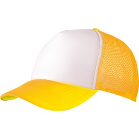 5 panel mesh cap - polyester - zweetband - click en snap sluiting