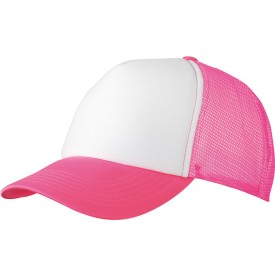 5 panel mesh cap - polyester - zweetband - click en snap sluiting