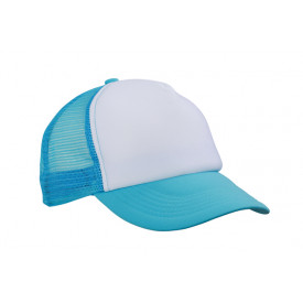 5 Panel Polyester Mesh Cap-Wit/pacific