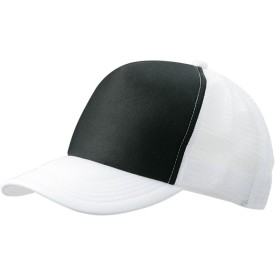 5 panel mesh cap - polyester - zweetband - click en snap sluiting