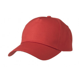 5 Panel Promo Cap Lightly Laminated-Signaal-rood