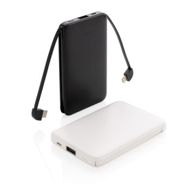 Powerbank - 5.000mAh - ABS - geïntegreerde kabels